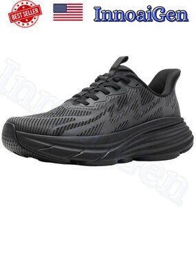 ALLSWIFIT AMUMRS2512 Men’s Slip-On Athletic Walking Shoes Black Size 9 NWOB